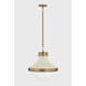 Maxton 1 Light 17.75 inch Patina Brass and Soft Sand Pendant Ceiling Light